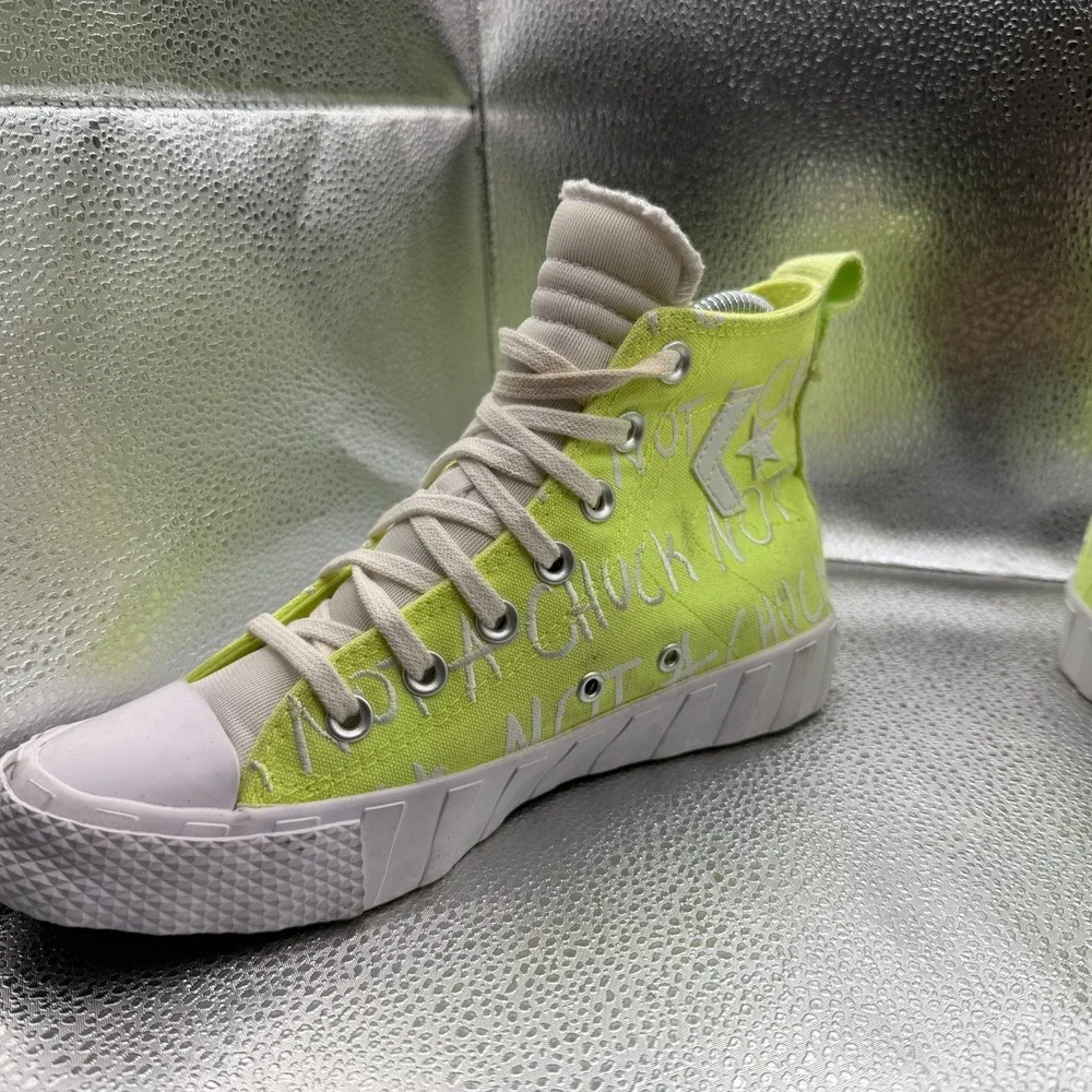 Size 4 Converse UNT1TL3D Hi Not A Chuck Volt Yellow Kids Lace Up Sneaker A03147F